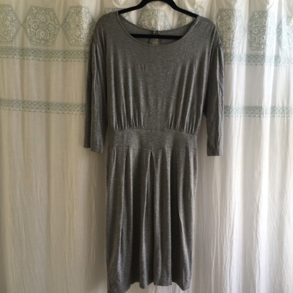 ASOS size 22 grey knit tie back dress